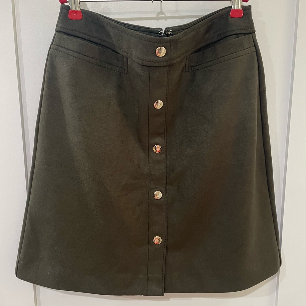 LOFT green skirt